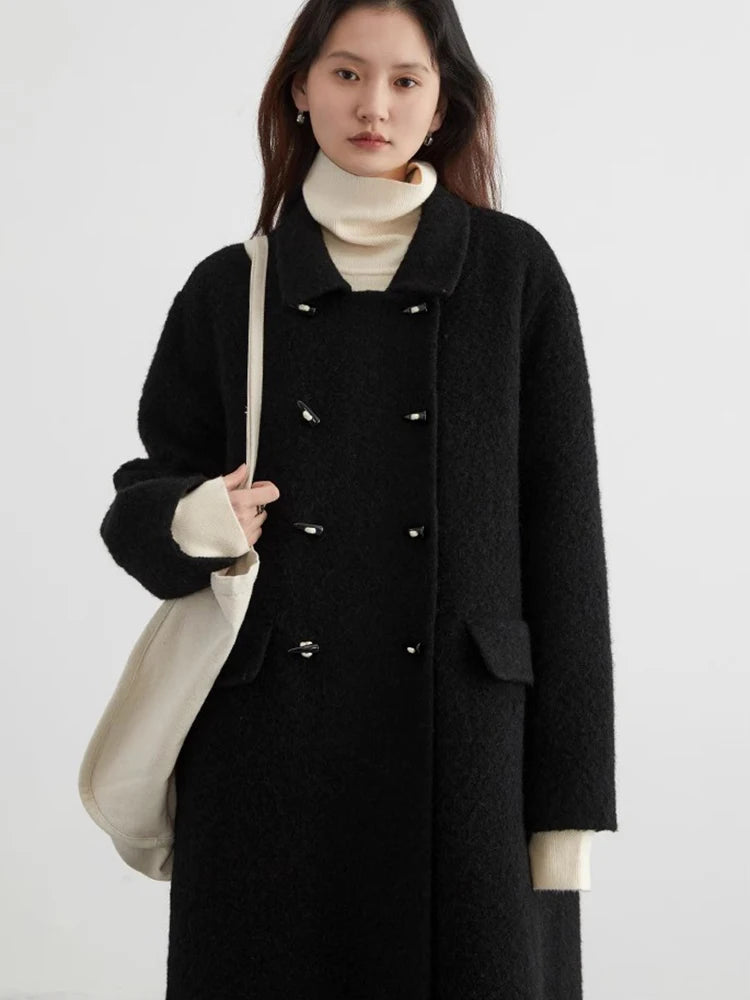 Medium-Length Woolen Coat