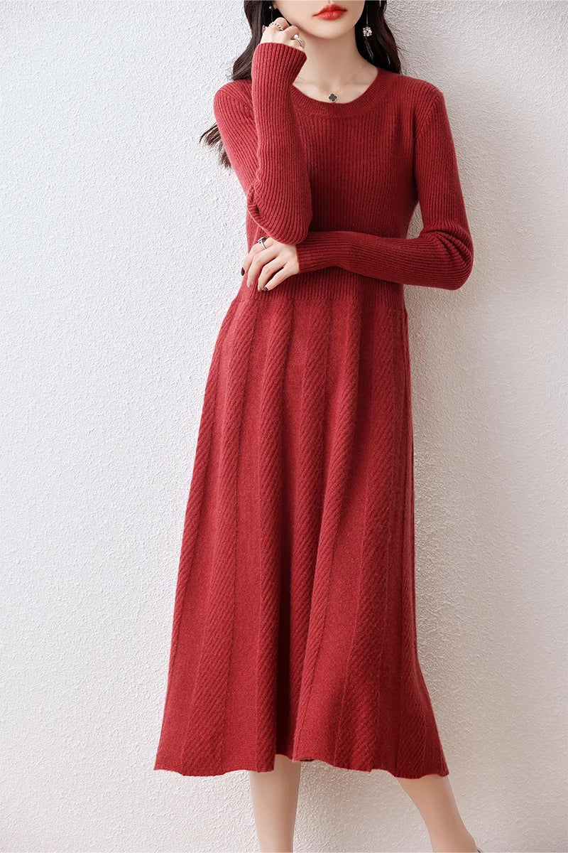 Wool Midi Sweater Dress