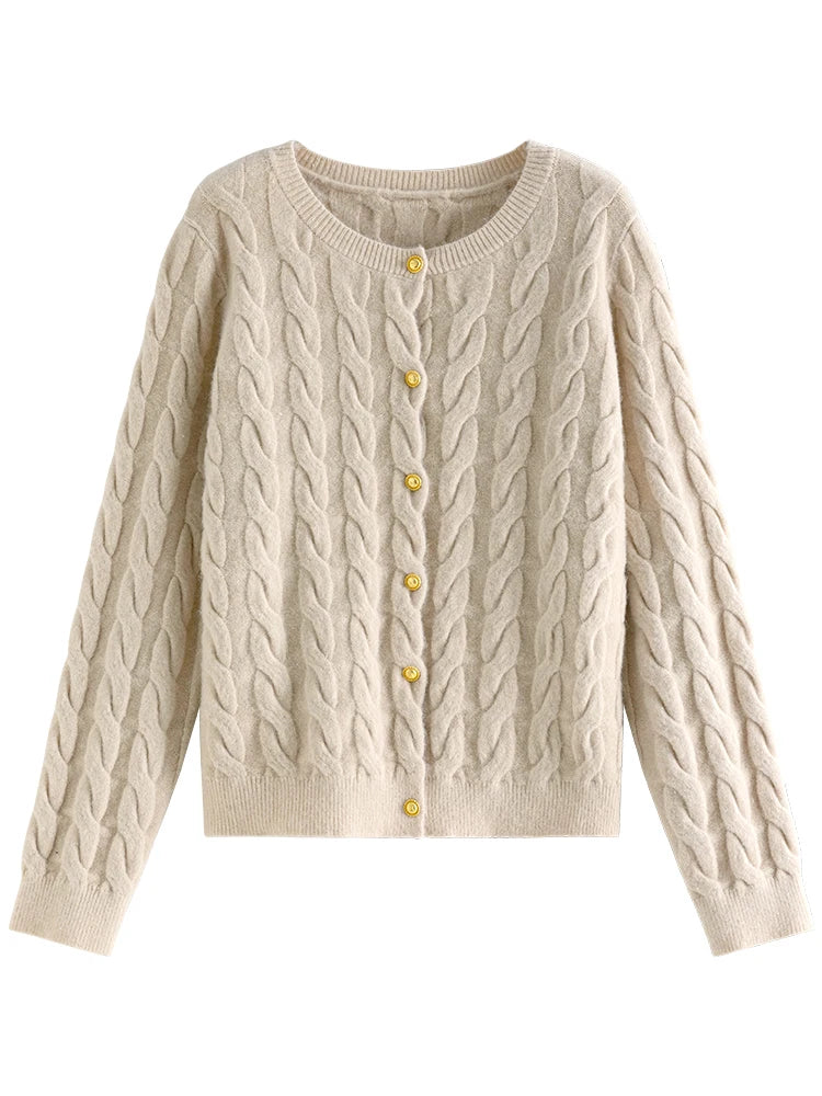 Round Neck Short Cardigan