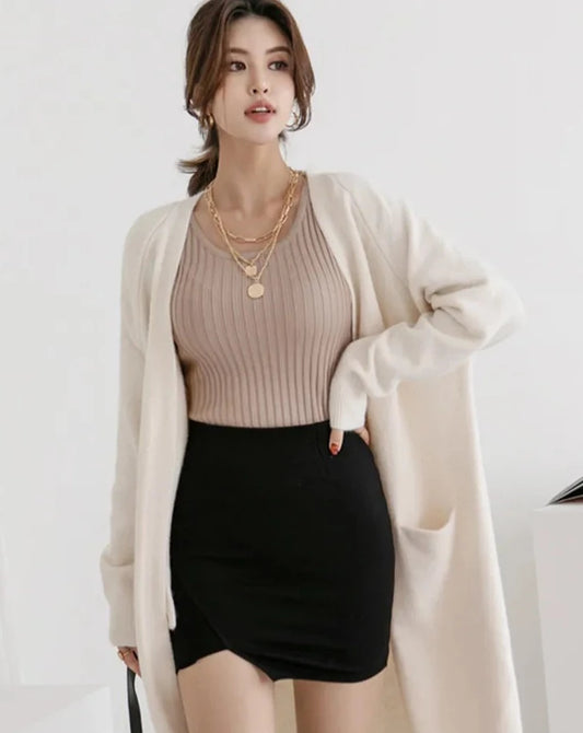Loose Cardigan With Pockets - BEYOND