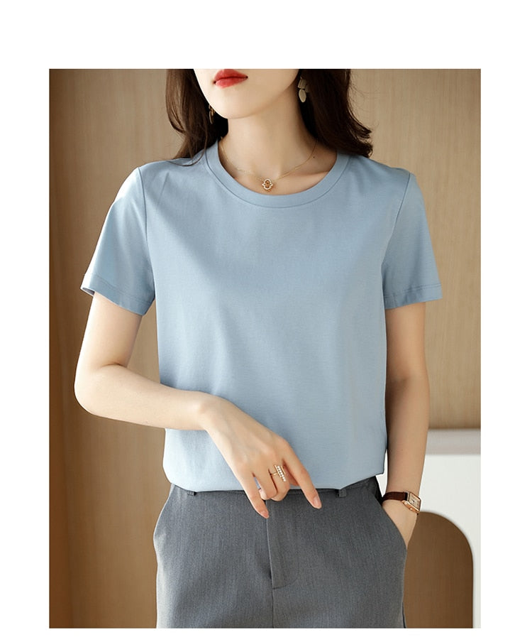 Round Neck Cotton T-shirt