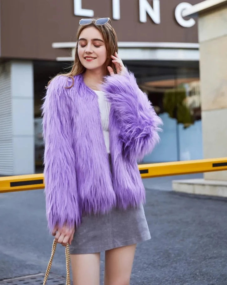 Short Faux Fur Coat