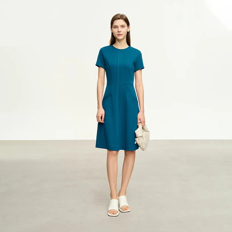 Minimalism Short Sleeve Dresses - BEYOND FASHION