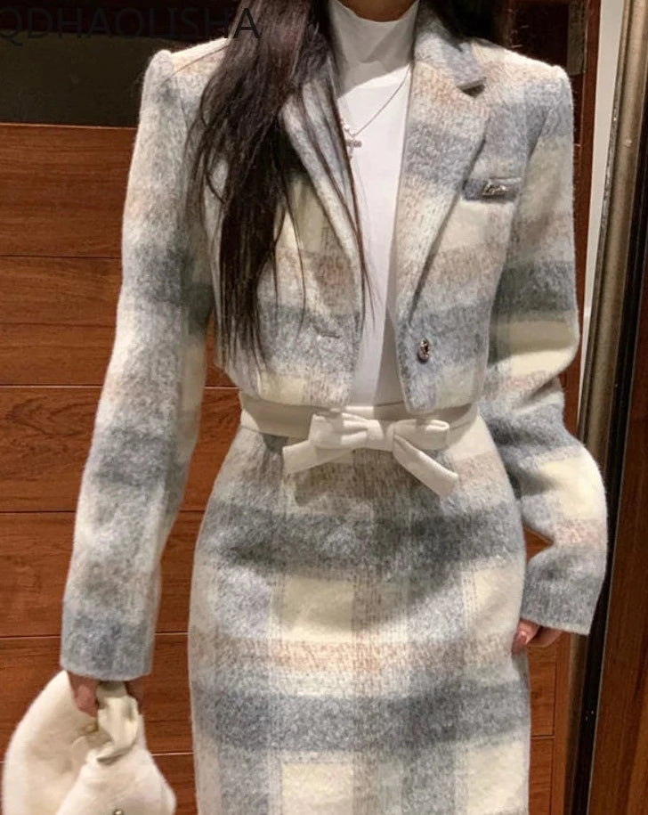Elegant Jacket And Skirt Set