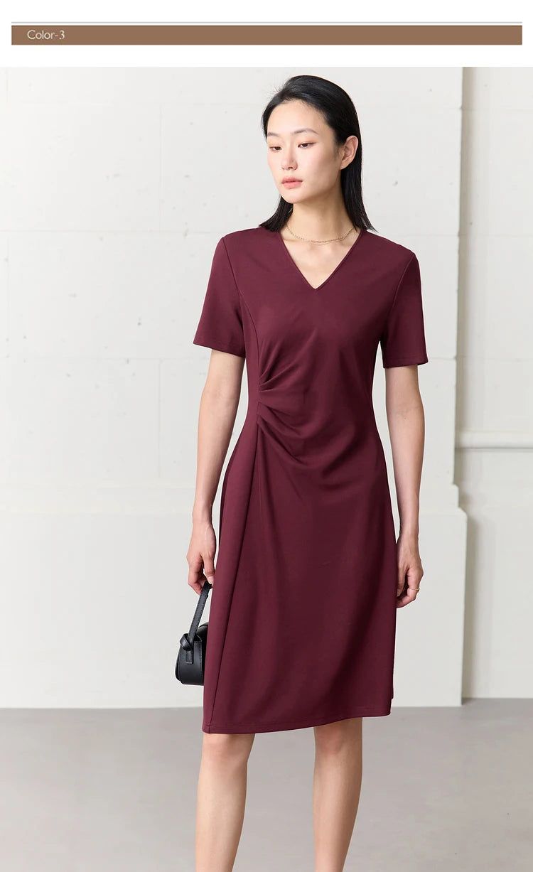 V-Neck Short Sleeve Dress