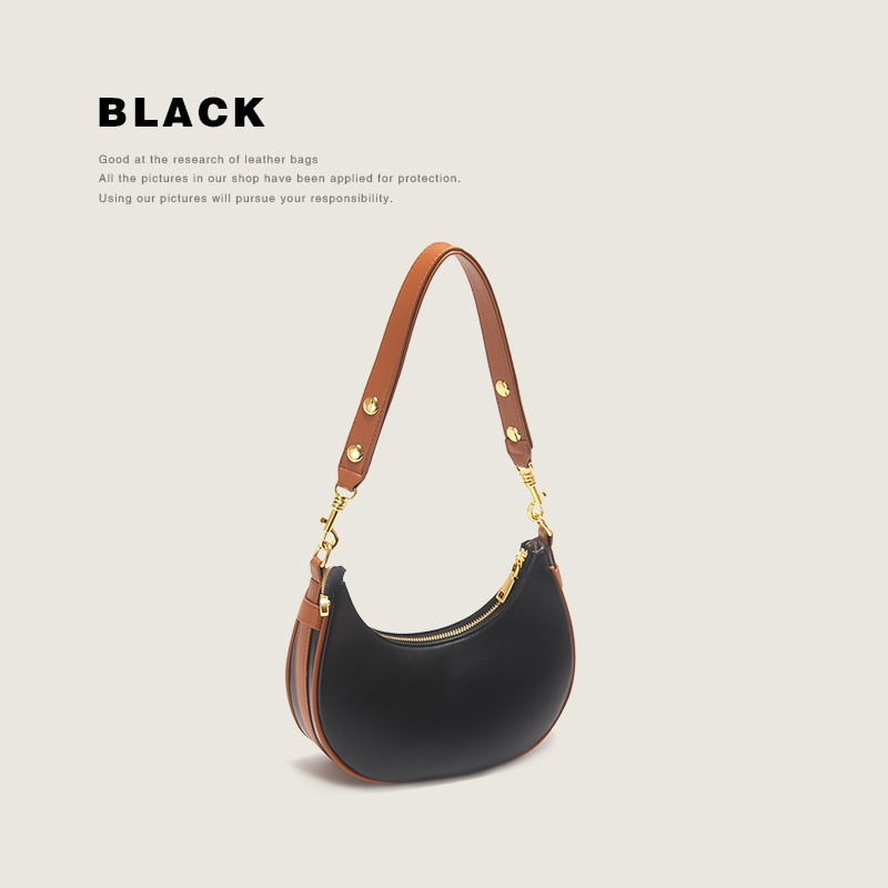 Half Moon Hobo Shoulder Bag - BEYOND FASHION