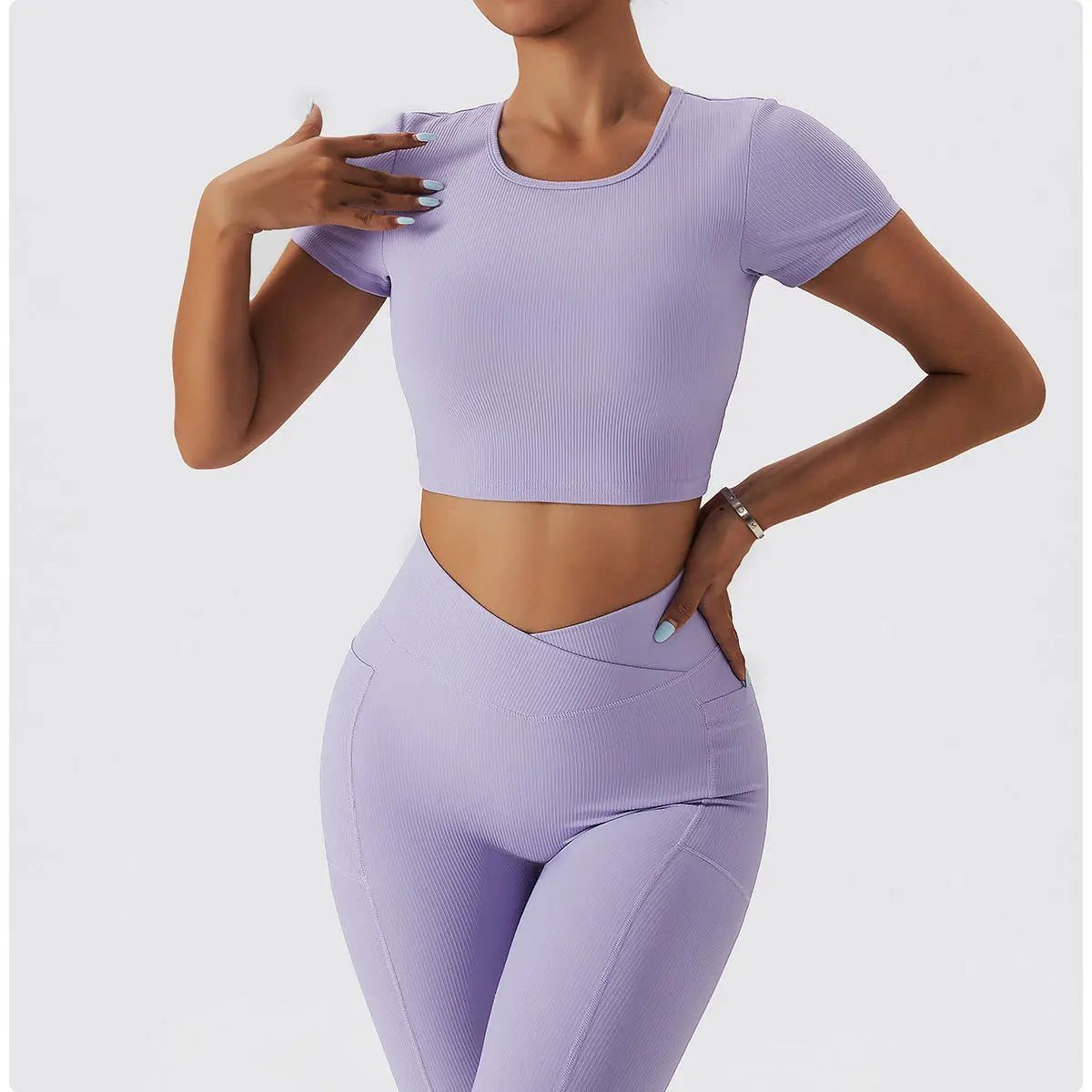 Chic Sports Top and Leggings Set