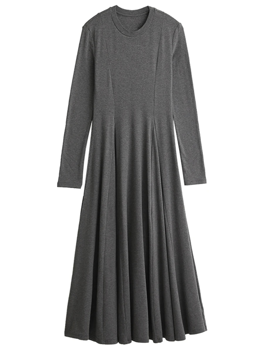 Loose Long Round Neck Knit Dress