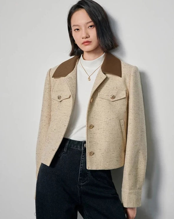 Elegant Cropped Tweed Jacket