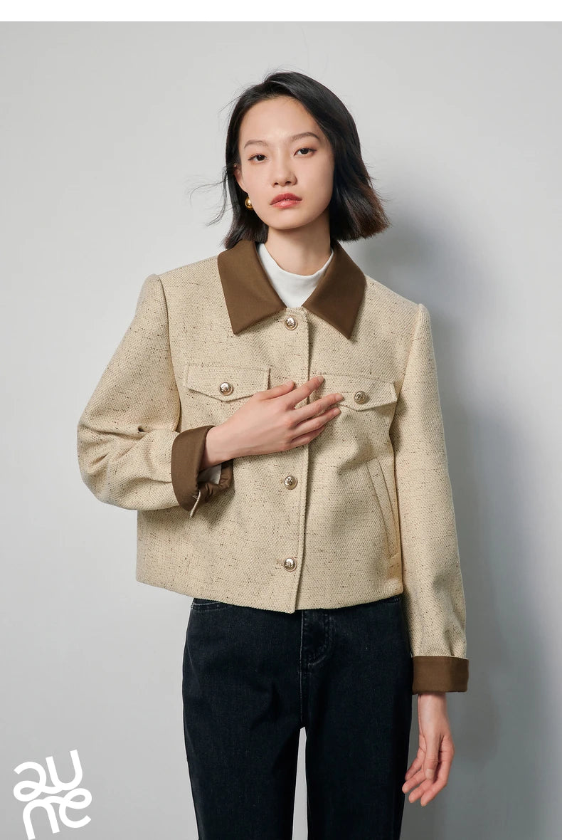 Elegant Cropped Tweed Jacket