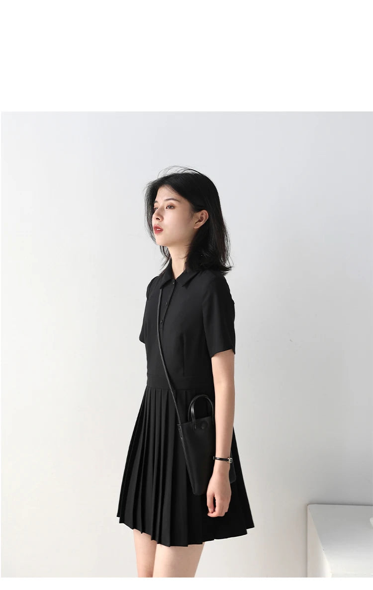Short Sleeve Casual Black Dresses