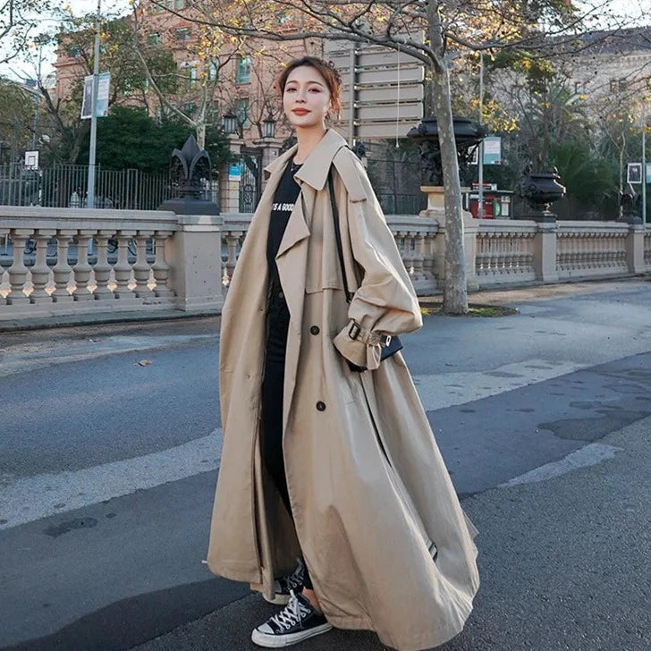 Long Oversized Casual Trench Coat