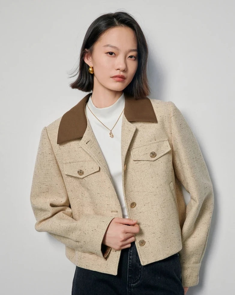 Elegant Cropped Tweed Jacket