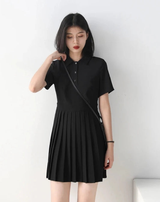 Short Sleeve Casual Black Dresses