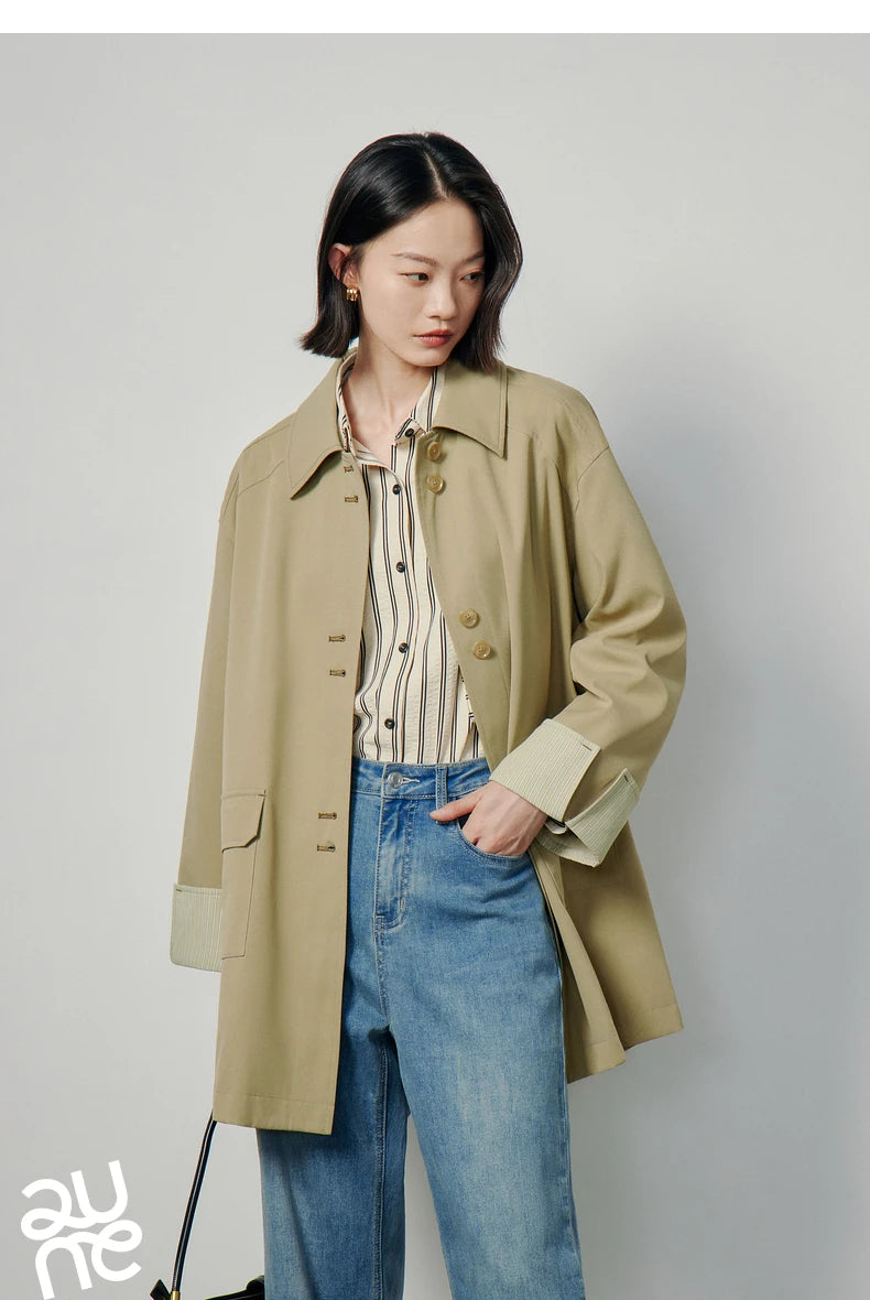 Short Casual Trench Coat