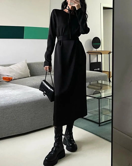 Loose Black Elegant Dresses