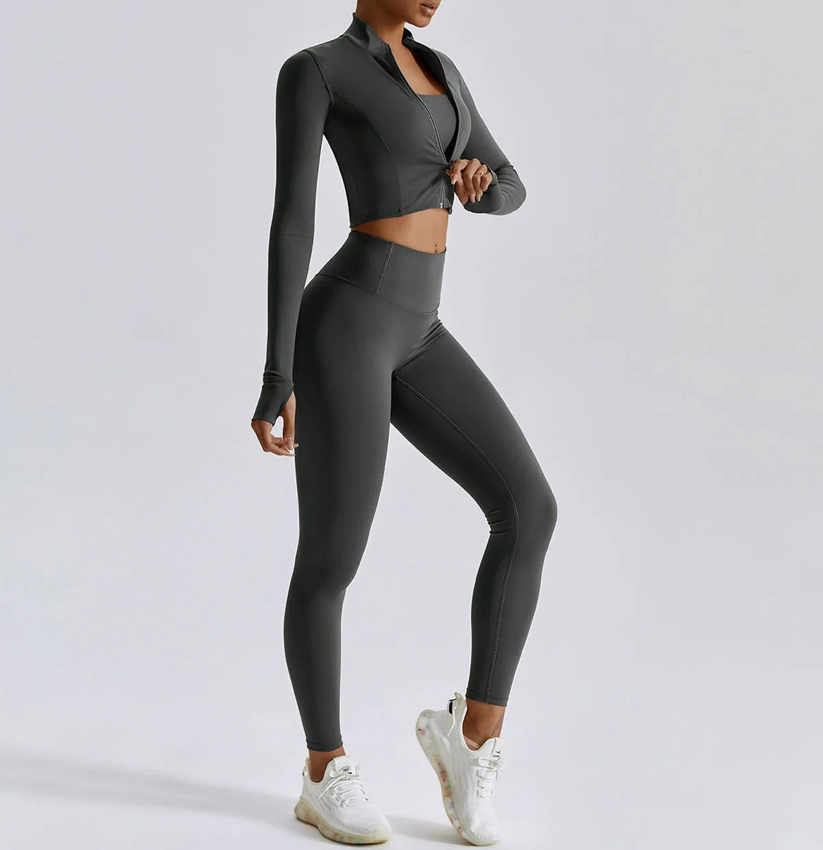 Chic Sports Top and Leggings & Shorts Set