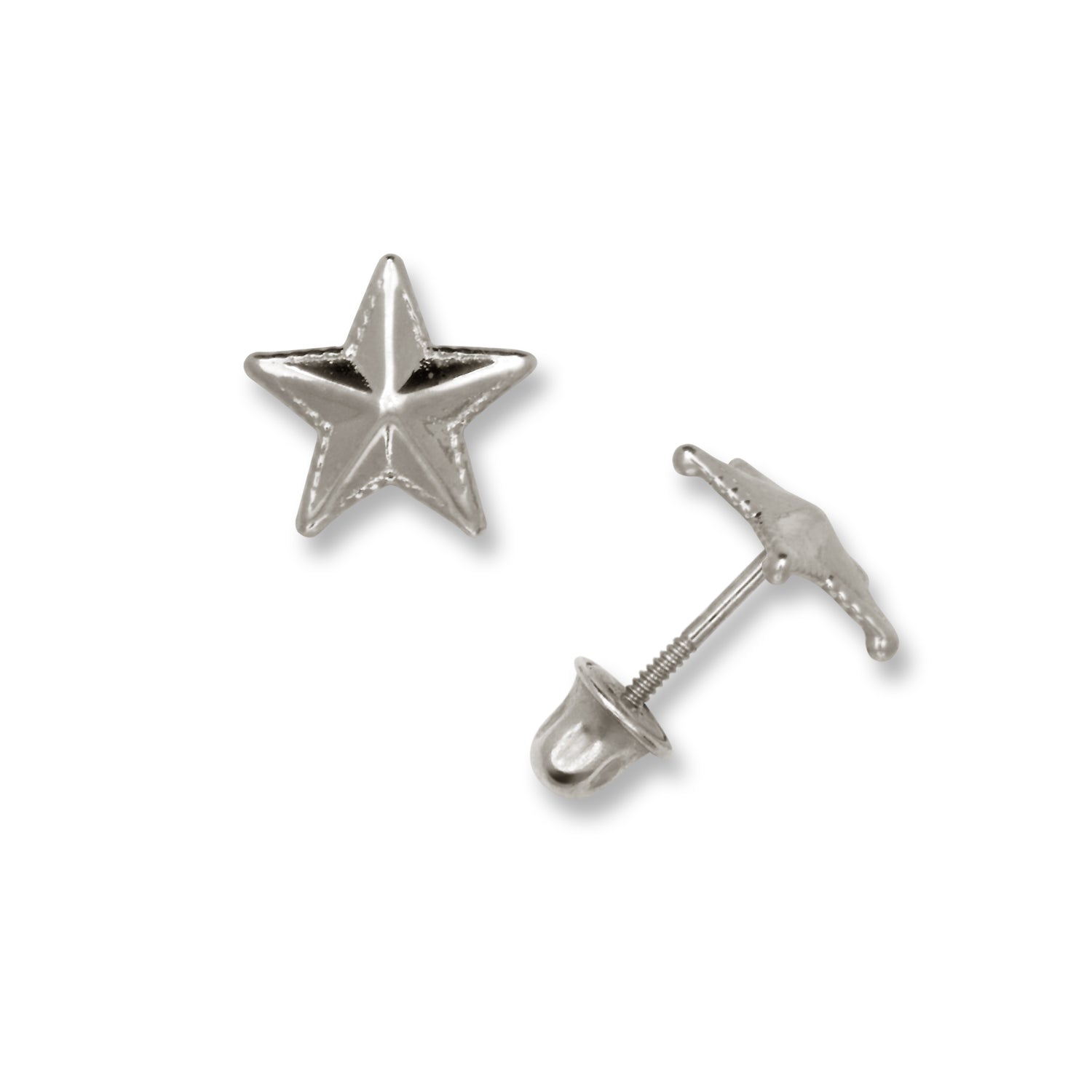 14K Solid Gold Star Stud Earrings - BEYOND