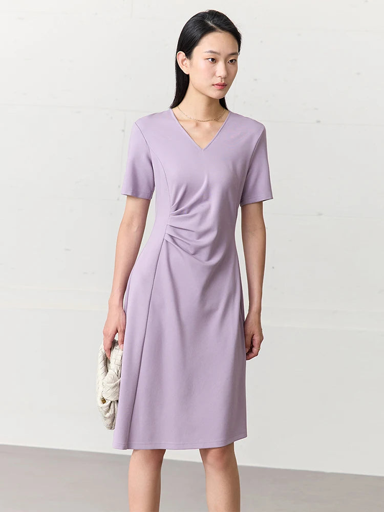 V-Neck Short Sleeve Dress