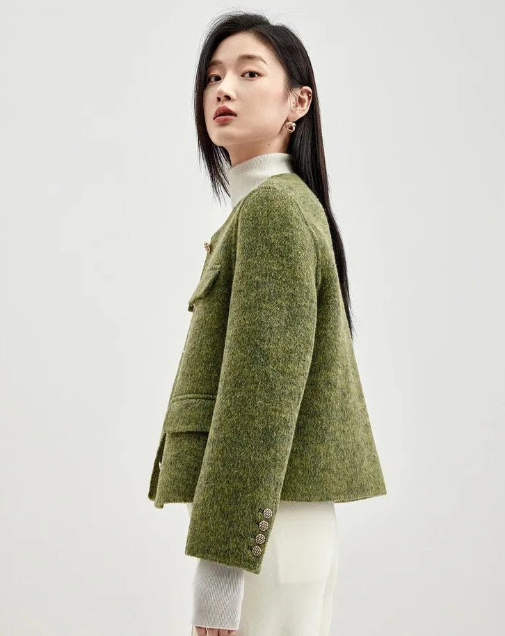 Woolen Cropped Elegant Jacket