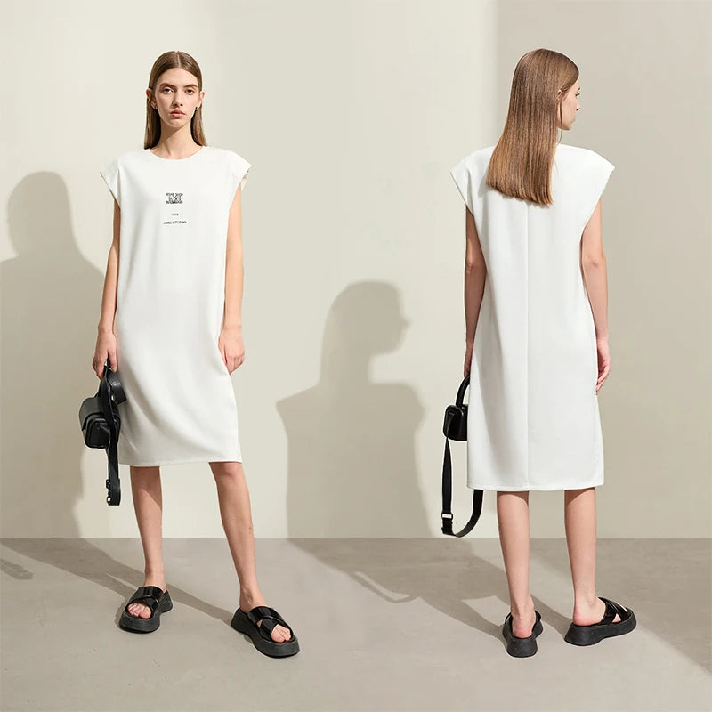 Minimalism Casual Sleeveless Midi Dress - BEYOND FASHION