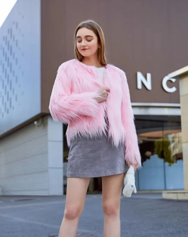 Short Faux Fur Coat