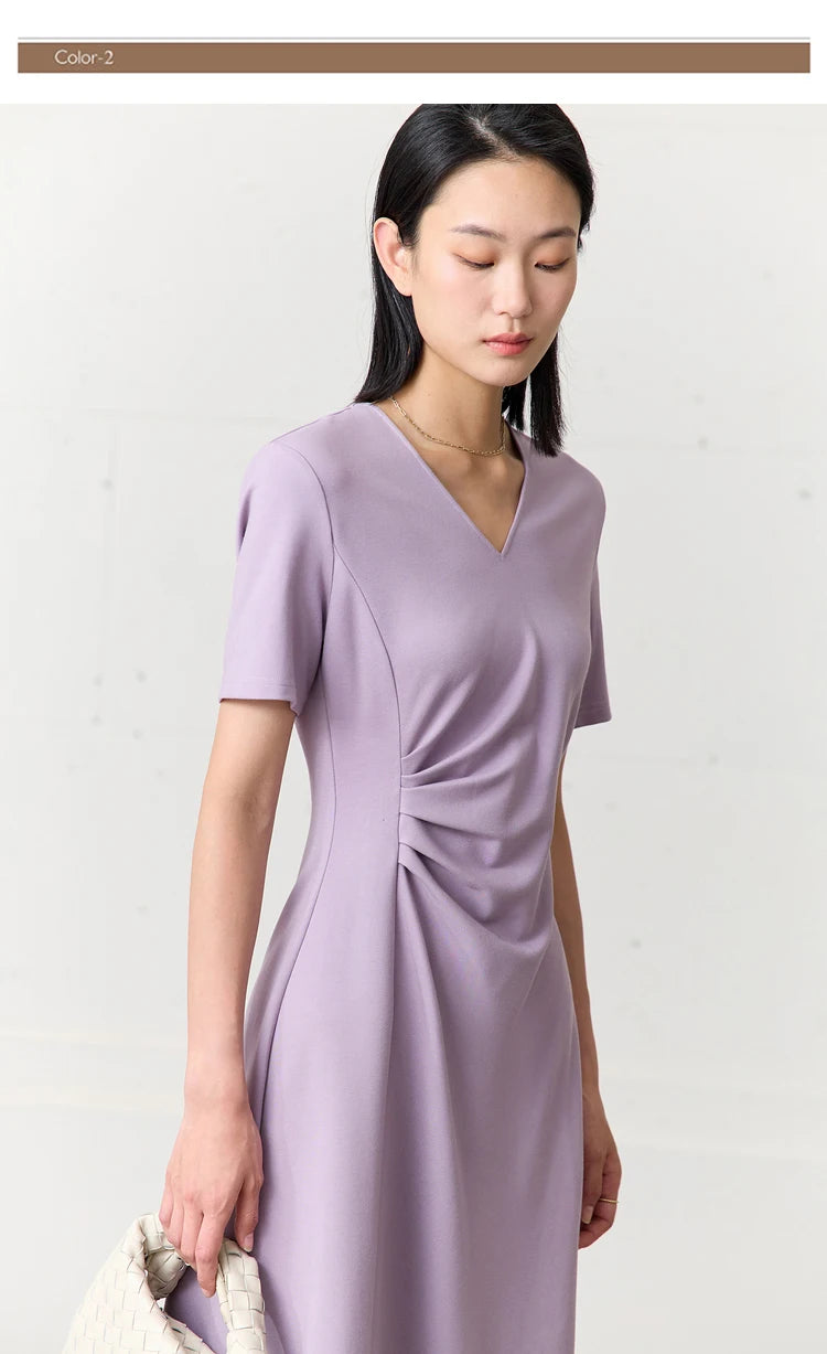 V-Neck Short Sleeve Dress