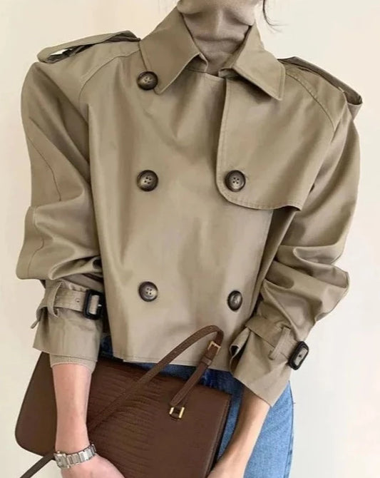 Cropped Design Trench Coats