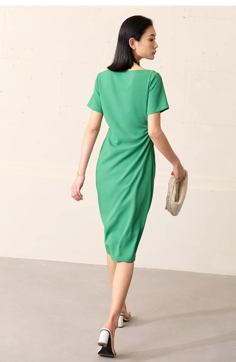 Minimalism Short Sleeves Chic Dress