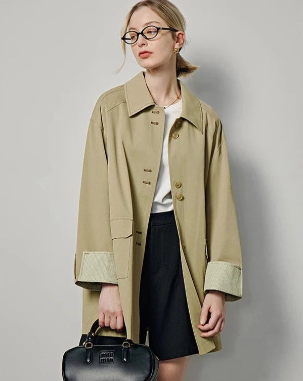 Short Casual Trench Coat