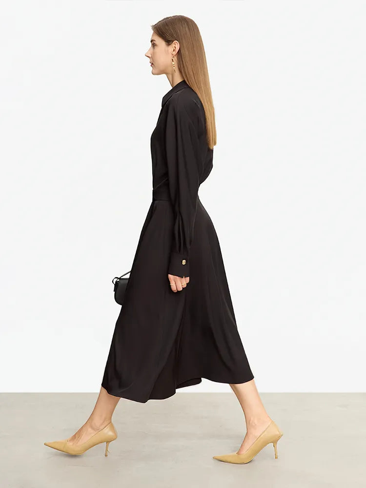 Minimalist A-Line Midi Dress