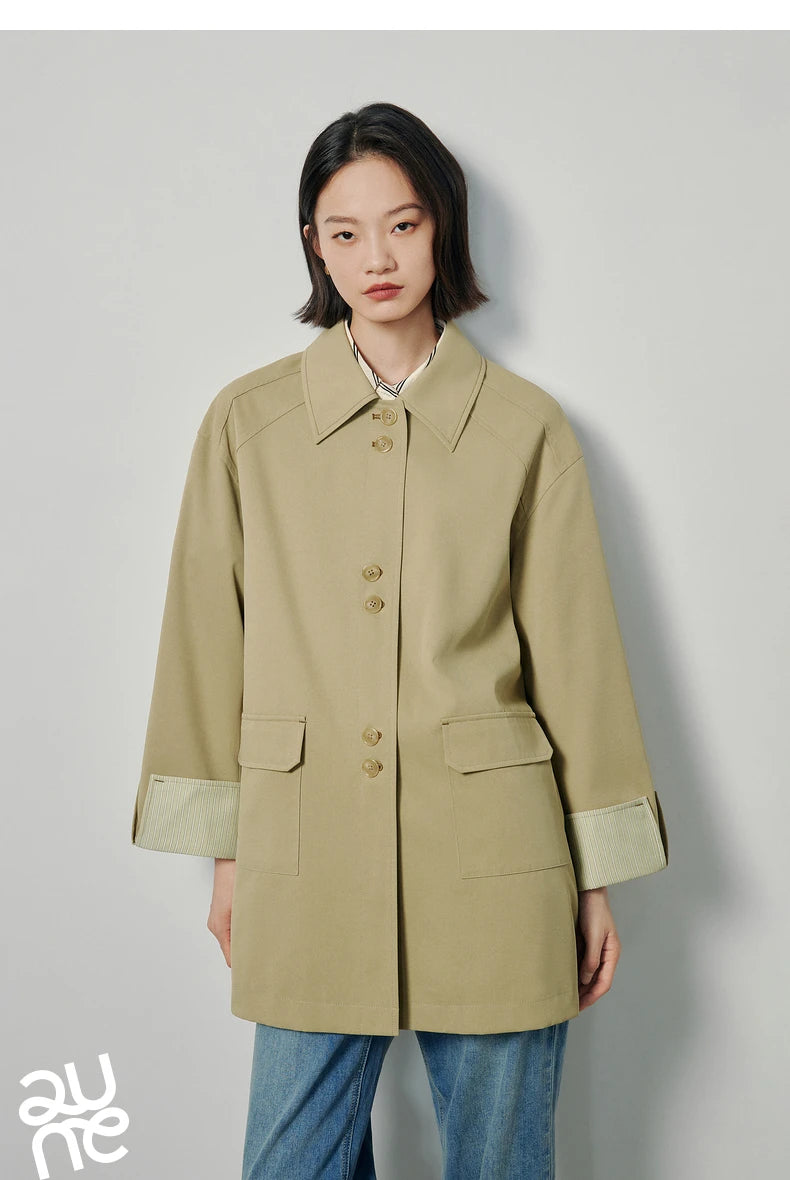 Short Casual Trench Coat