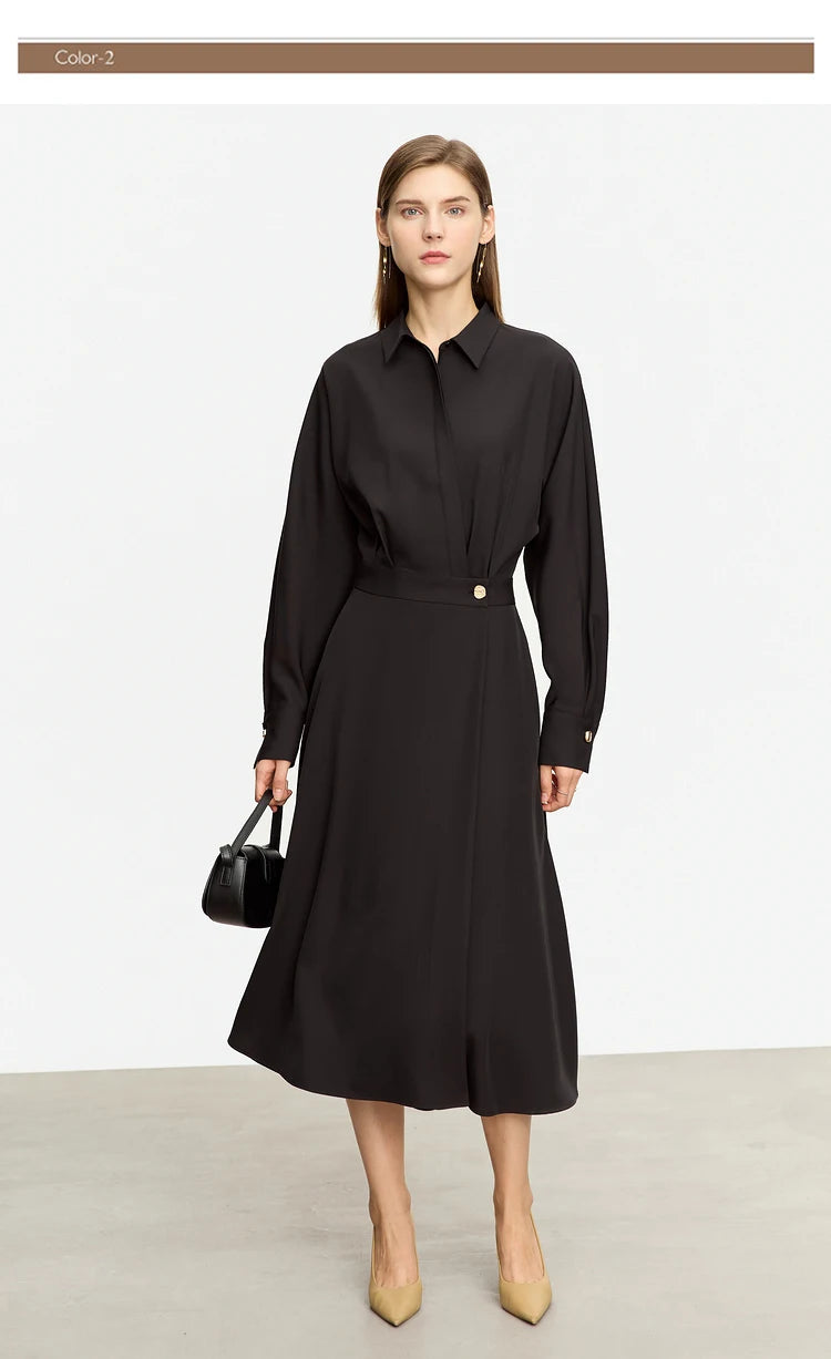 Minimalist A-Line Midi Dress