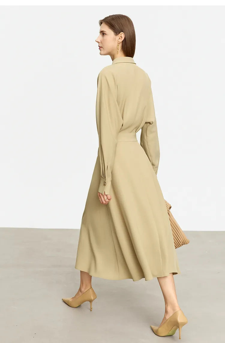 Minimalist A-Line Midi Dress