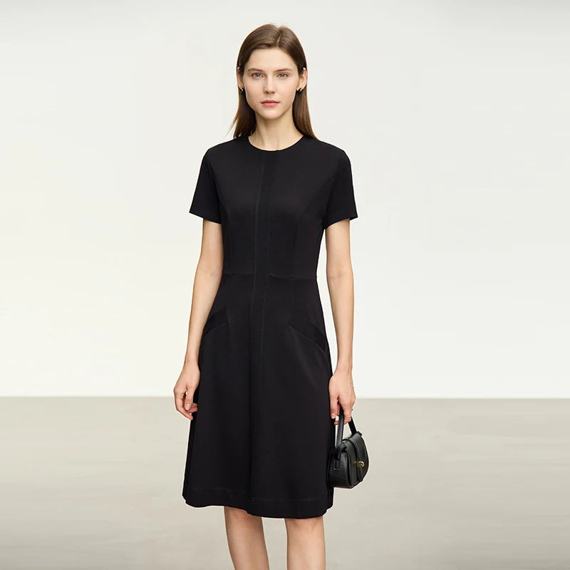 Minimalism Short Sleeve Dresses - BEYOND FASHION