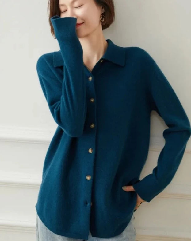 Cashmere Button Up Cardigan - BEYOND