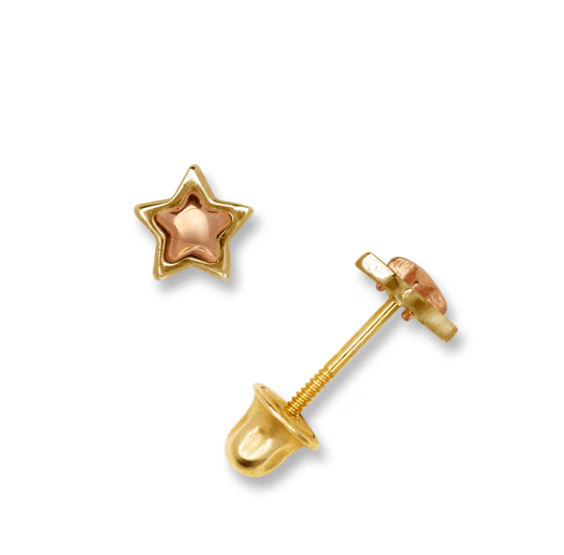 Star Shape Studs Minimalist 14K Solid Gold Earrings