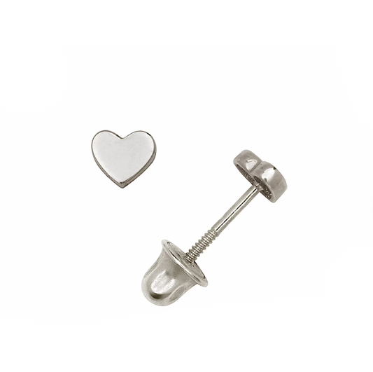 Heart Shape Studs Minimalist 14K Solid Gold Earrings - BEYOND