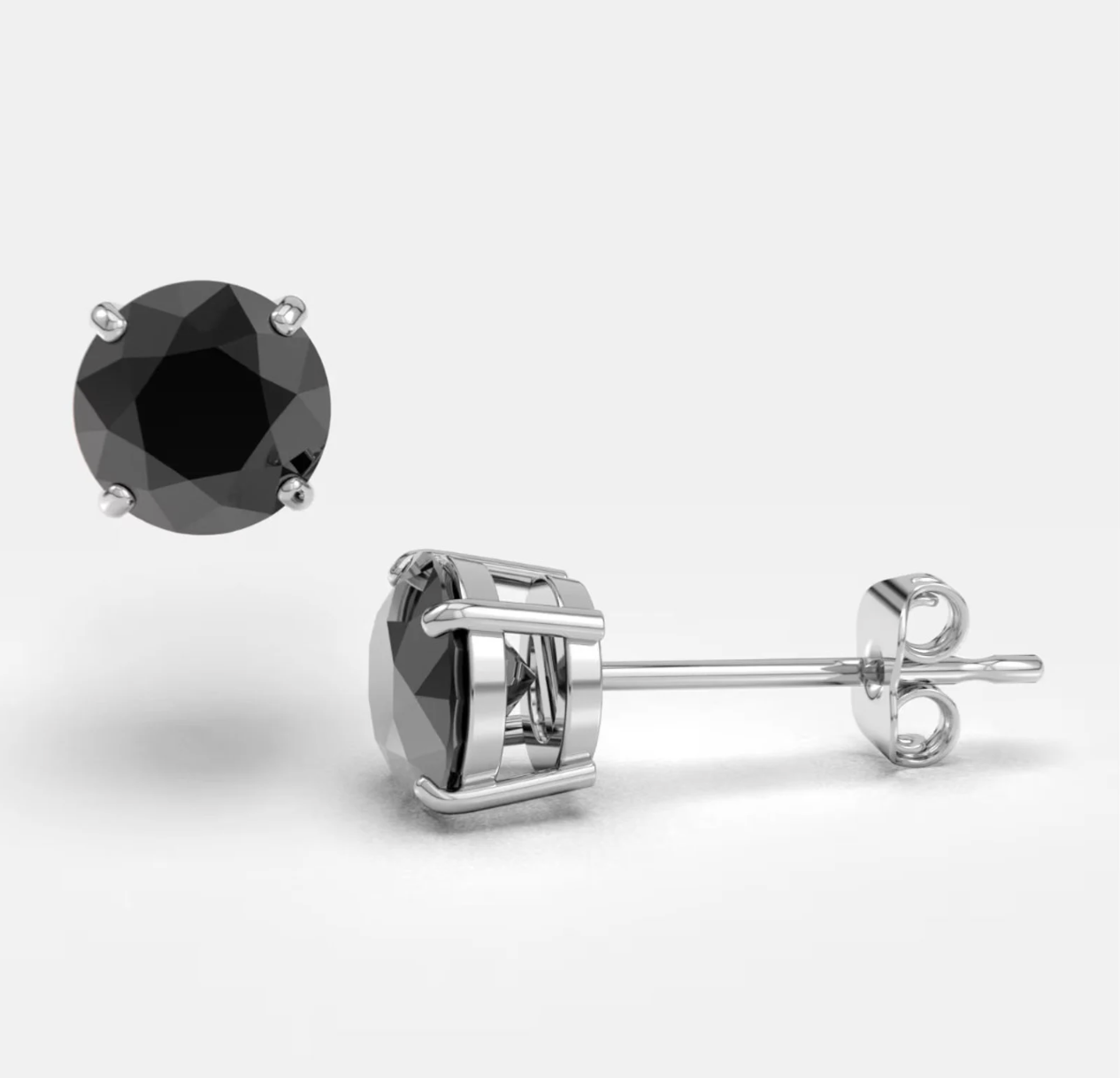 Black Gemstone 925 Sterling Silver Earrings - BEYOND