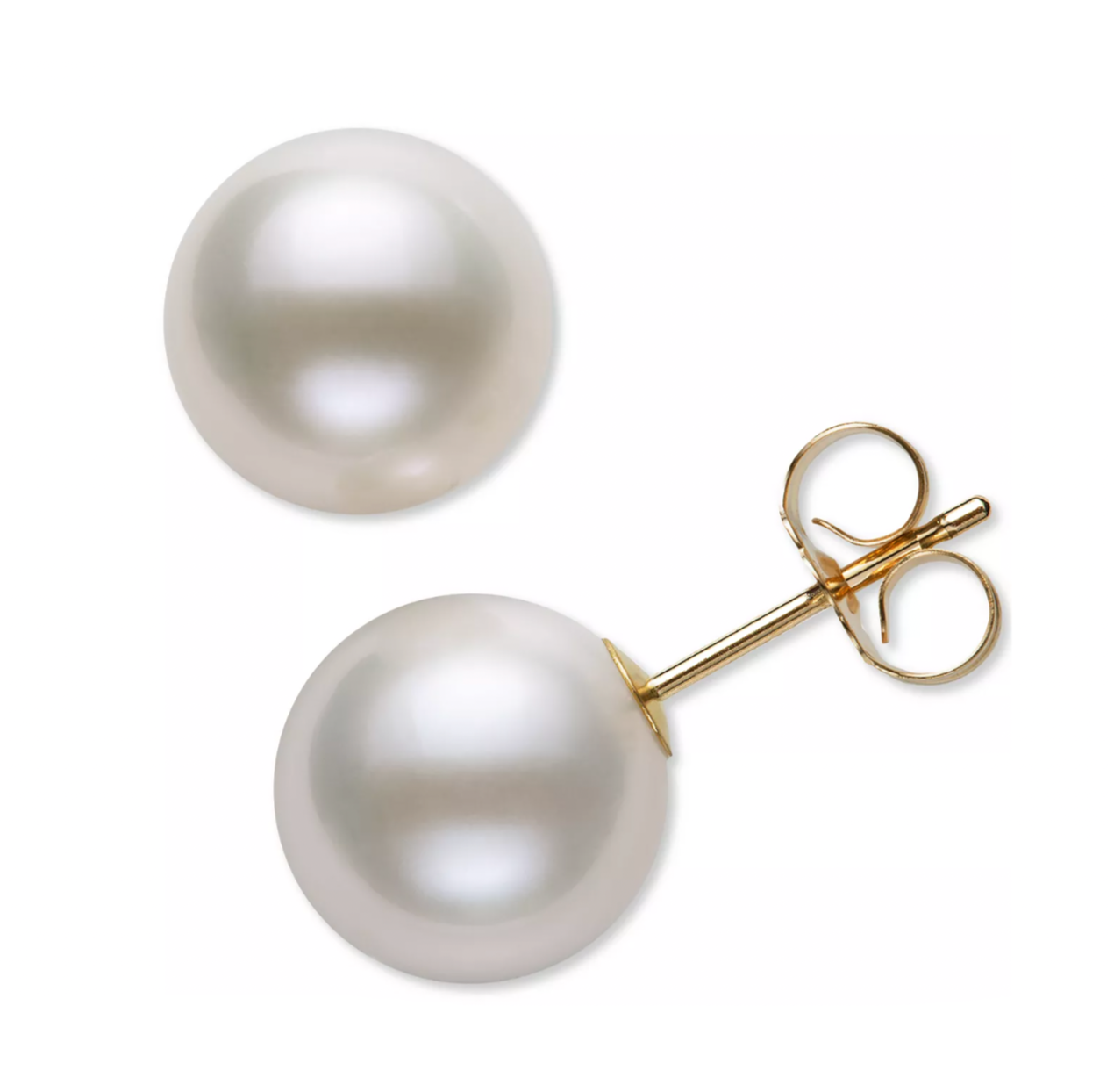 Genuine Pearl 14K Solid Gold Earrings Studs - BEYOND