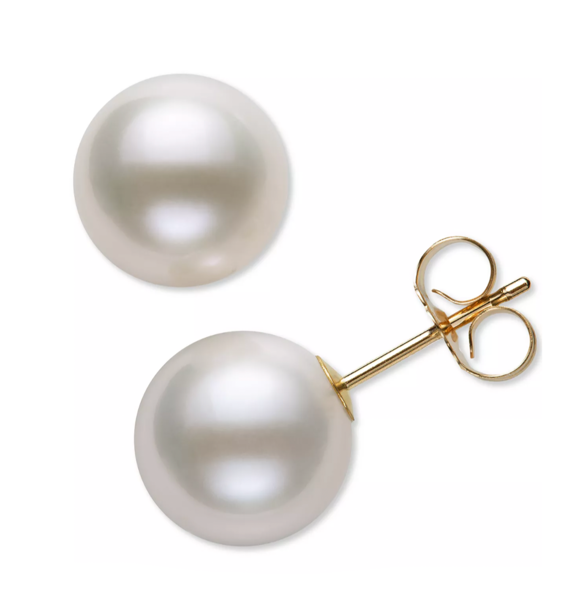 Genuine Pearl 14K Solid Gold Earrings Studs - BEYOND