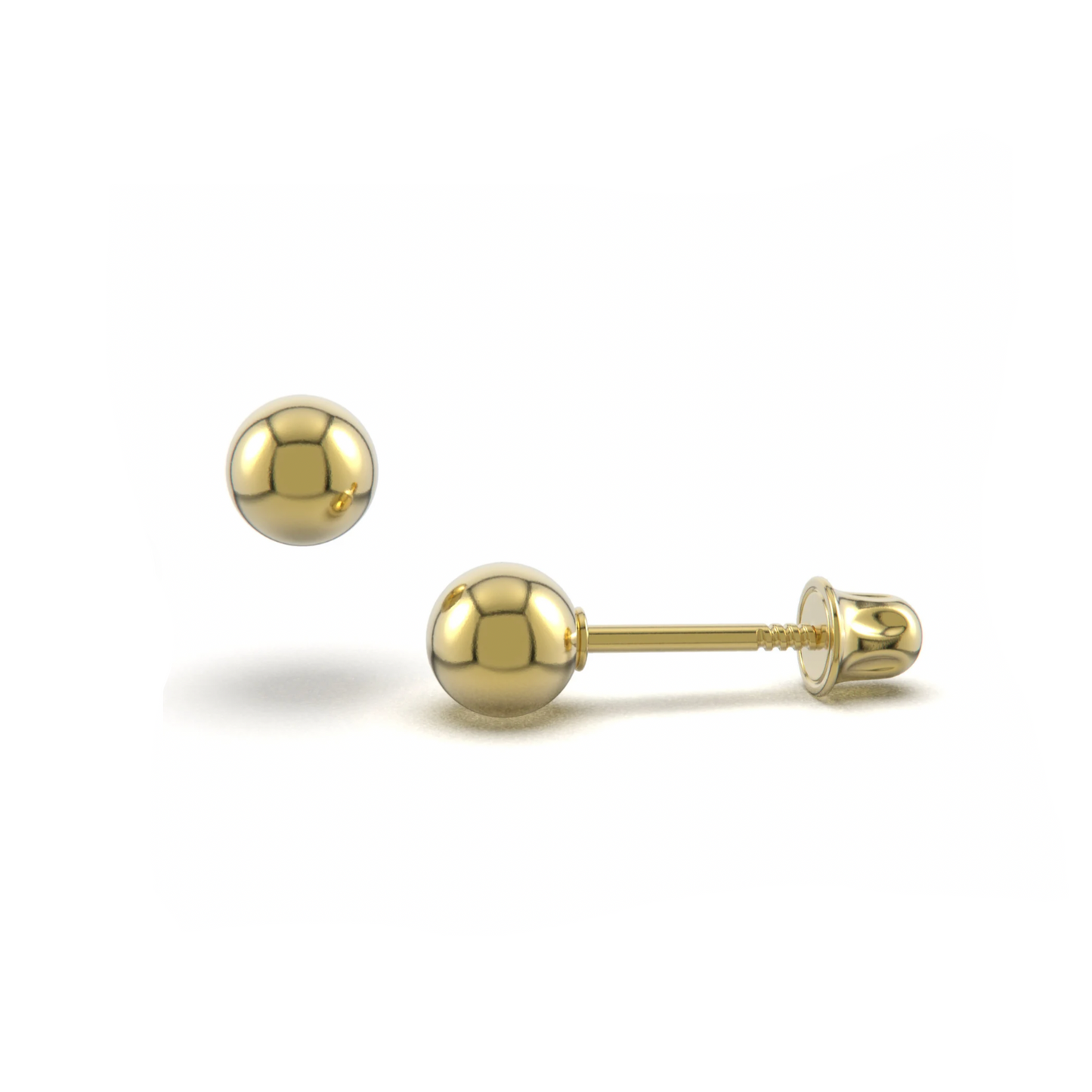 Minimalist 14K Solid Gold Stud Earrings