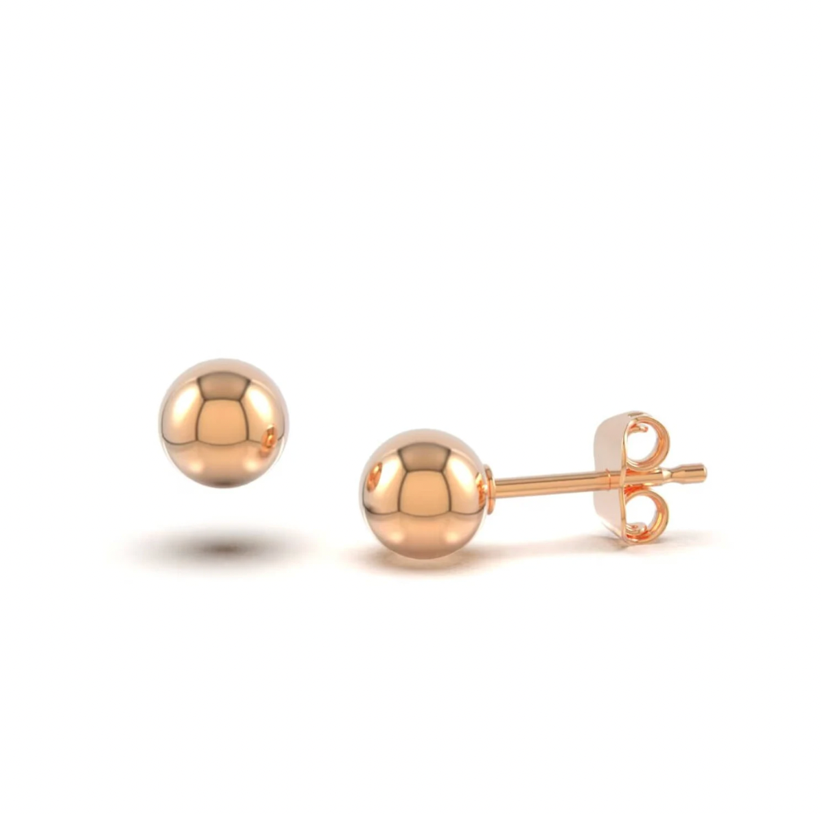 Minimalist 14K Solid Gold, 925 Sterling Silver Stud Earrings