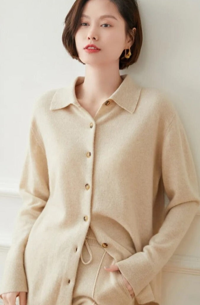 Cashmere Button Up Cardigan - BEYOND