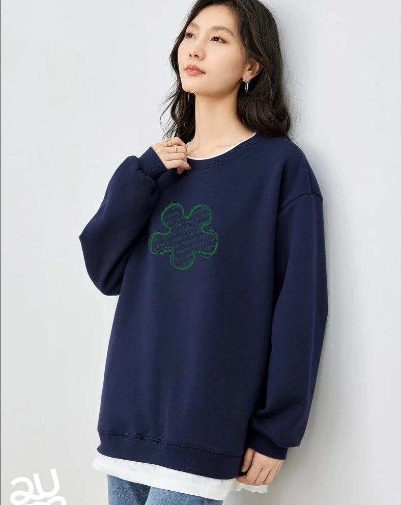 Flower Print Sweatshirt