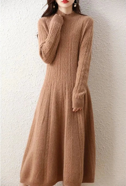 Long Wool Dress - BEYOND