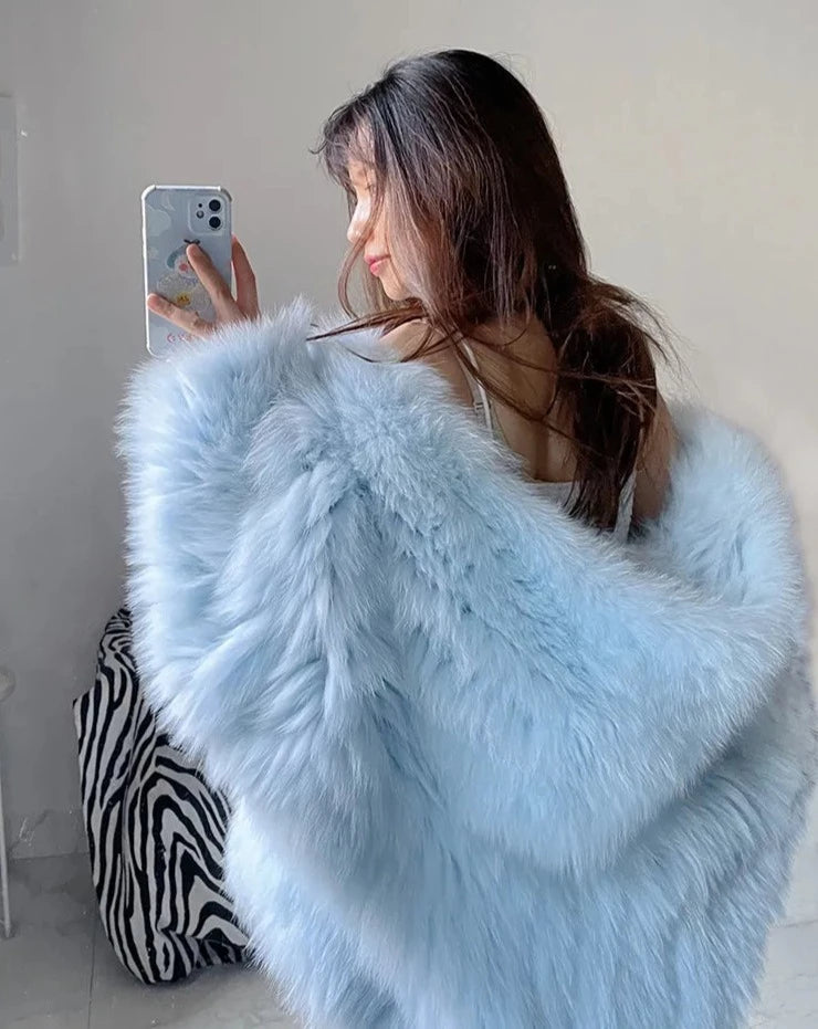 Hood Fluffy Fur Coat