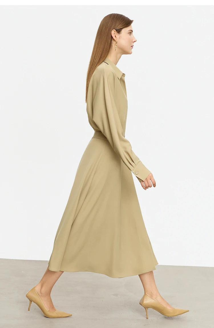 Minimalist A-Line Midi Dress