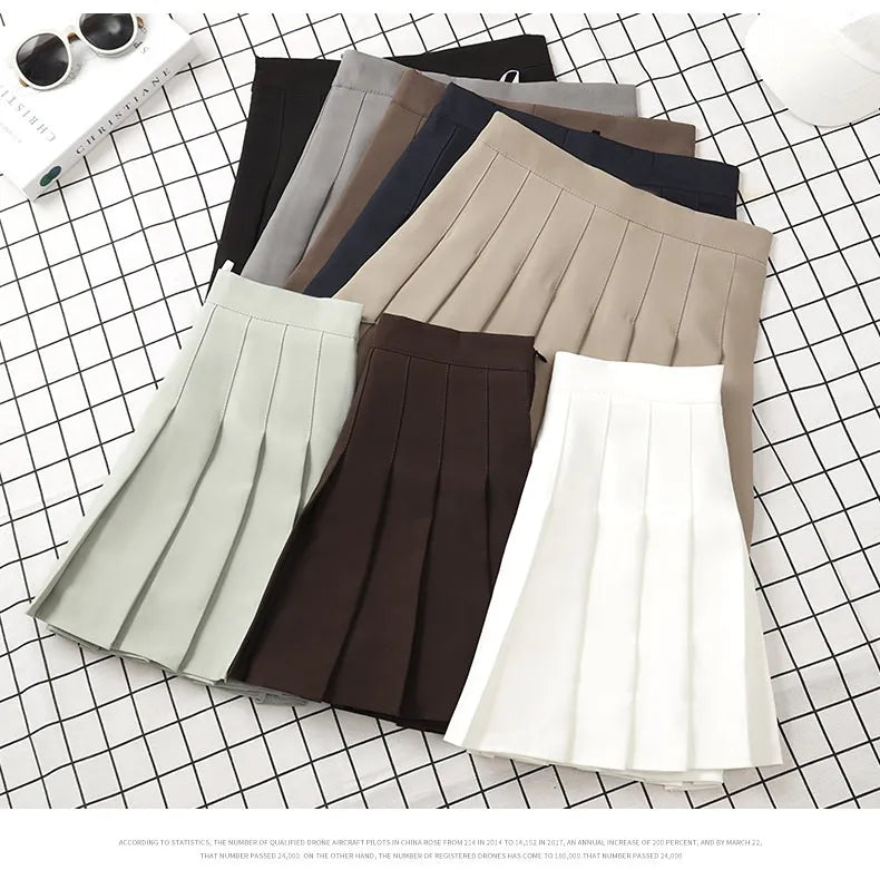 High Waist Mini Pleated Skirt
