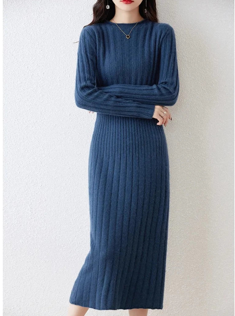 Merino Wool Midi Sweater Dress – BEYOND FASHION